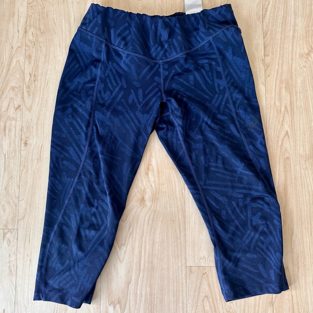 ASICS Blue Patterned Capri Leggings